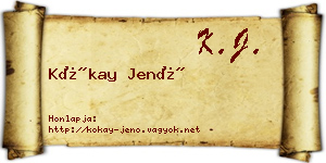 Kókay Jenő névjegykártya